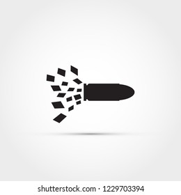 Bullet penetrating target