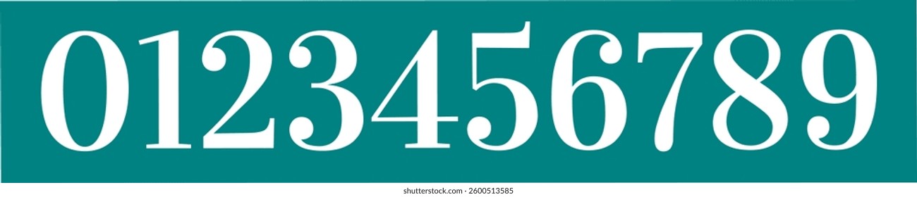 Bullet Point, Circle Number font icon . Typography Set of Round 1-9 Numbers. Numeral typographic line and flat icons set, editable stroke isolated on white, linear vector outline illustration, symbol