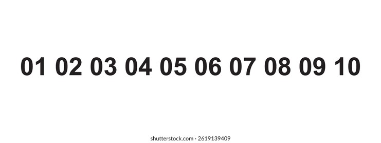 Bullet Point, Circle Number font icon . Typography Set of Round 1-9 Numbers. Numeral typographic line and flat icons set, editable stroke isolated on white, linear vector outline illustration, symbol.