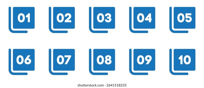 Bullet Point, Circle Number font icon . Typography Set of Round 1-9 Numbers. Numeral typographic line and flat icons set, editable stroke isolated on white, linear vector outline illustration, symbol 