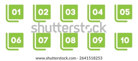 Bullet Point, Circle Number font icon . Typography Set of Round 1-9 Numbers. Numeral typographic line and flat icons set, editable stroke isolated on white, linear vector outline illustration, symbol 