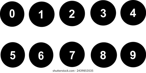 Bullet point or circle number icon. Replaceable vector design.