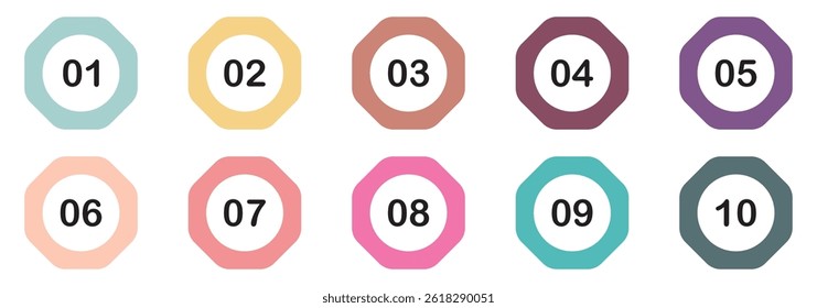 Bullet Point or Circle Number icon symbol sign, vector illustration 