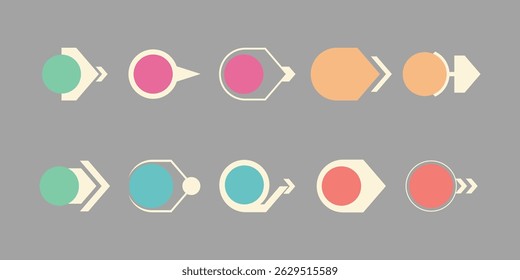 Bullet Point Icon Set Illustration