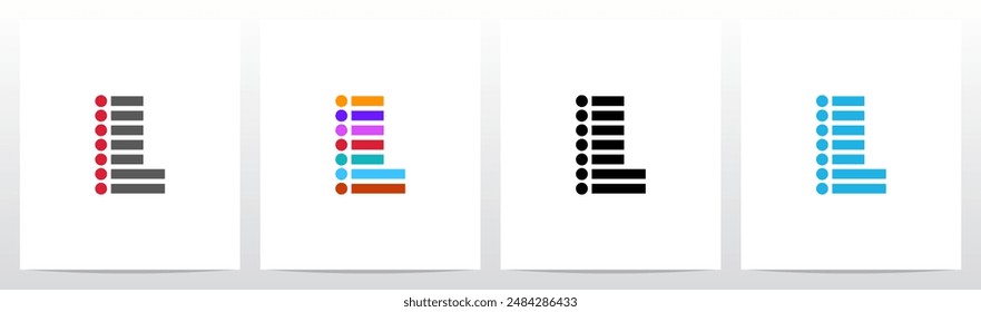 Aufzählungspunkt Anfangsbuchstaben Logo Design L
