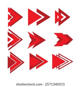 Bullet Point Triangle Arrow Vector Illustration