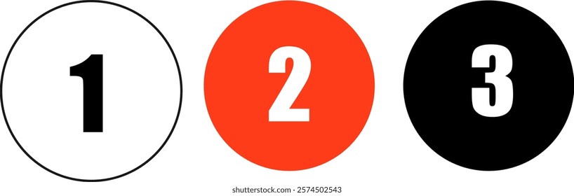 Bullet points, Colorful number icon set ,Bullet points

