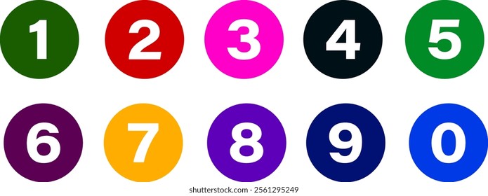 Bullet Points icon set inline style, Simple round numbers in flat style, Set of 1-30 numbers simple black symbol sign for apps
