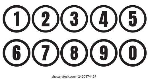 Bullet Points, info markers, Triangle icon arrow set, Number, Flags, 0, 1 to 9, Flat, design, isolated, vector.eps10