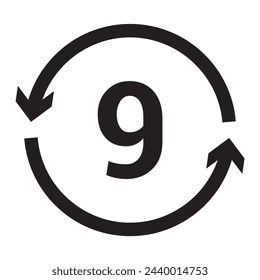 Bullet Points, info markers, Triangle icon arrow set, Number, Flags, Flat, design, isolated, vector. Colletion of number "buttons"