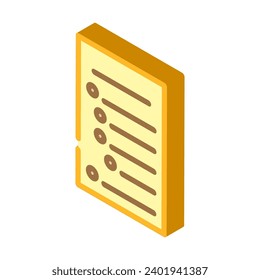 Kugeln-Punkte Liste isometrische Symbol Vektorgrafik. Punktezeichen-Zeichen. einzelne Symbolillustration