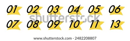 Bullet points numbers from 1 to 12 list markers
