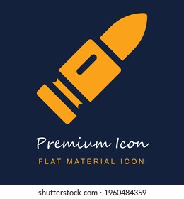 Bullet premium material ui ux isolated vector icon in navy blue and orange colors