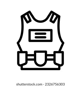 bullet proof line icon illustration vector graphic. Simple element illustration vector graphic, suitable for app, websites, and presentations isolated on white background