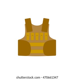 bullet proof vest. body armor suit. protect - vector illustration