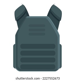 Bullet proof vest icon cartoon vector. Police kevlar. Team safety