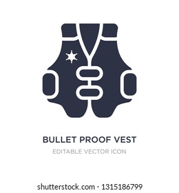 Bullet Proof Vest Icon On White Background. Simple Element Illustration From Security Concept. Bullet Proof Vest Icon Symbol Design.