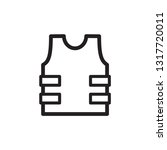 bullet proof vest icon in trendy flat style 