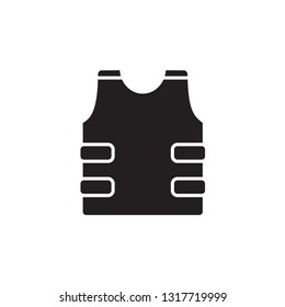 bullet proof vest icon in trendy flat style 