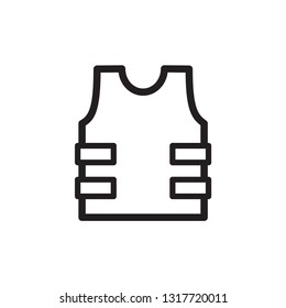 bullet proof vest icon in trendy flat style 