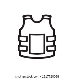 Bullet Proof Vest Icon In Trendy Flat Style 