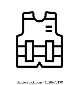 bullet proof vest icon in trendy flat style Vector Illustration Logo Template