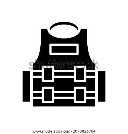 Bullet proof vest icon in trendy vector design illustration 