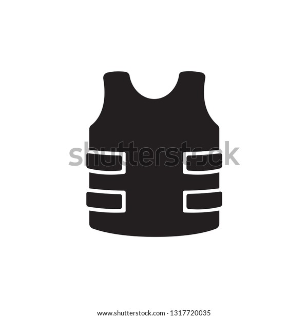 bullet proof vest\
icon in trendy flat style\
