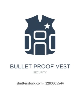 Bullet Proof Vest Icon Vector On White Background, Bullet Proof Vest Trendy Filled Icons From Security Collection, Bullet Proof Vest Vector Illustration