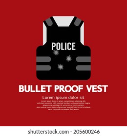 Bullet Proof Vest Vector Illustration