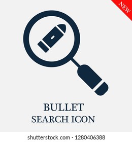 Bullet search icon. Editable Bullet search icon for web or mobile.