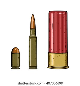 Bullet set isolated on white background. Vector illustration

