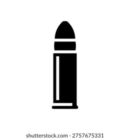 bullet and shell casing glyph icon vector. bullet and shell casing sign. isolated symbol illustration