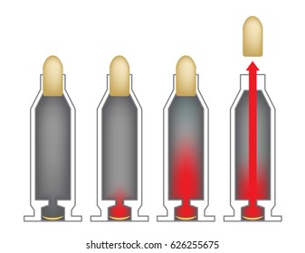 Bullet shot infographic . vector