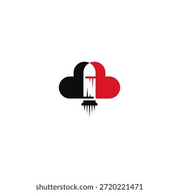 Bullet shot into double heart, negative space logo.
