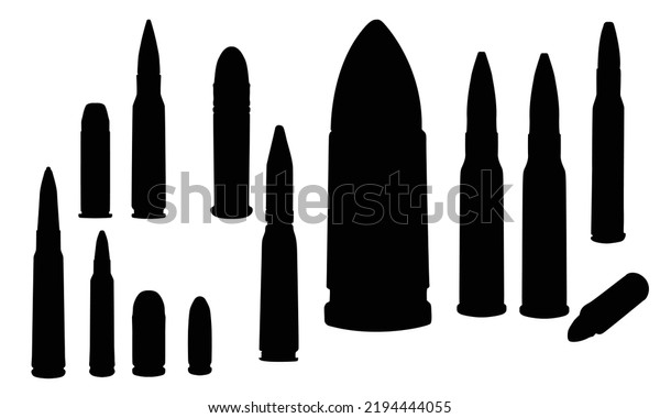 Bullet Silhouette Various Art Vector Illustration Stock Vector (Royalty ...