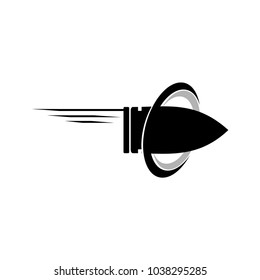bullet silhouette vector