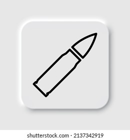Icono de bala simple. Diseño plano. Diseño de neutralismo.ai