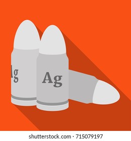 Bullet single icon in flat style.Bullet, vector symbol stock illustration web.