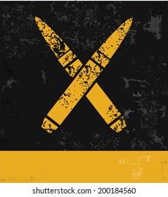 Bullet symbol,grunge vector