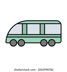 Llenar el tren de viñeta en el interior del icono del vector que puede modificar o editar fácilmente 