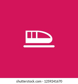Bullet Train icon vector. Bullet Train sign on pink background. Bullet Train icon for web and app