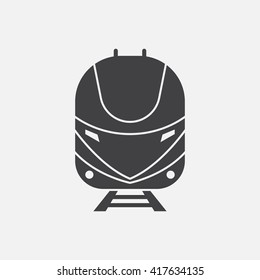 bullet train icon vector, solid logo illustration, pictogram isolated on white