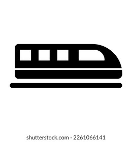 Icono de la silueta del tren de bala. Vector.