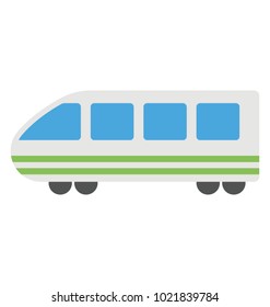 
Bullet train vector icon in flat design 
