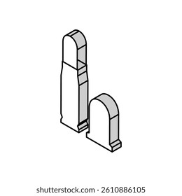 bullet types isometric icon vector. bullet types sign. isolated symbol illustration