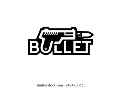 Bullet typography creative logo design.