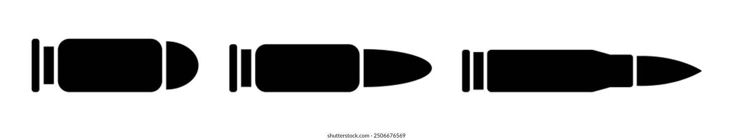 Bullet vector icon designs set