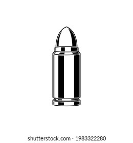 Bullet vector icon isolated on white background.