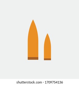Icono de vector bala arma militar